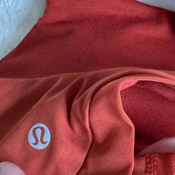 Lululemon Burnt Orange Crossback Sports Bra Size 4 Small Gym Workout Yoga - Picture 5 of 6